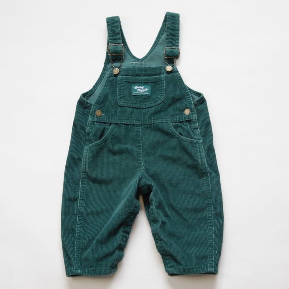 oshkosh green corduroy overalls
